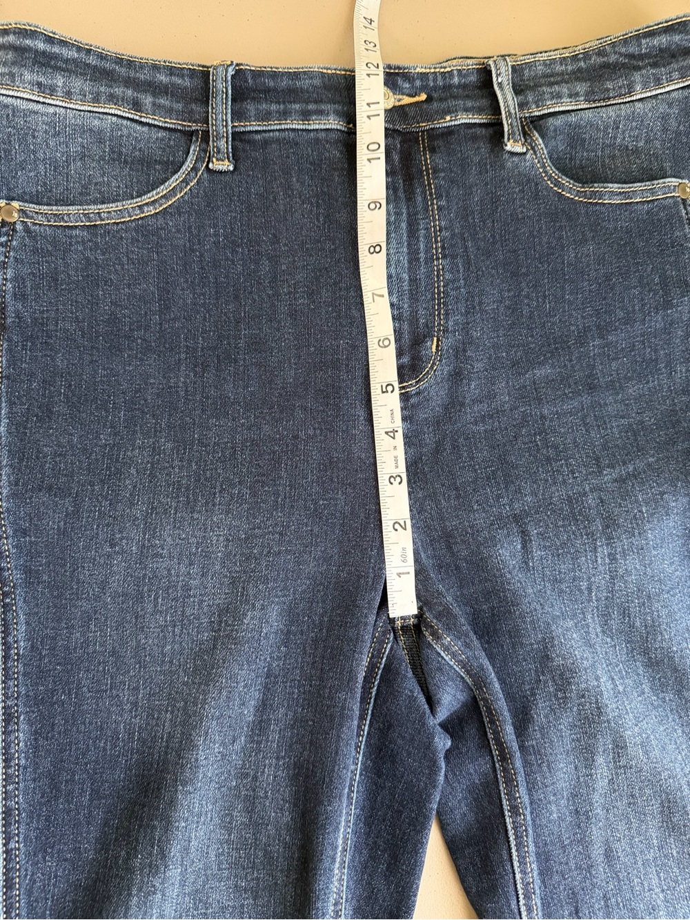 Judy Blue High-Rise side seam retro Dark wash Flare sunset stroll  jeans 13/31 - Picture 9 of 12